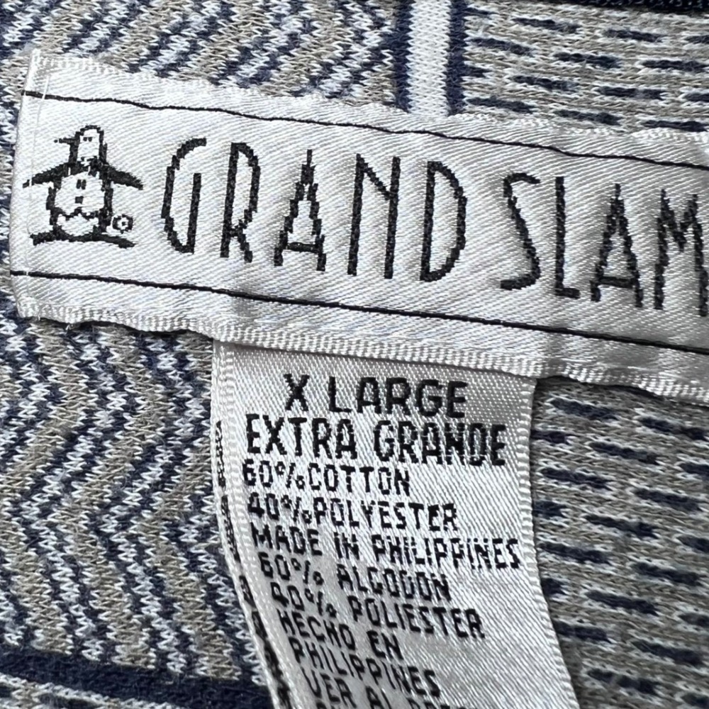 Vintage Grand Slam Mens Size XL Polo Shirt Plaid Golf Casual Short Sleeve Casual - Picture 4 of 12